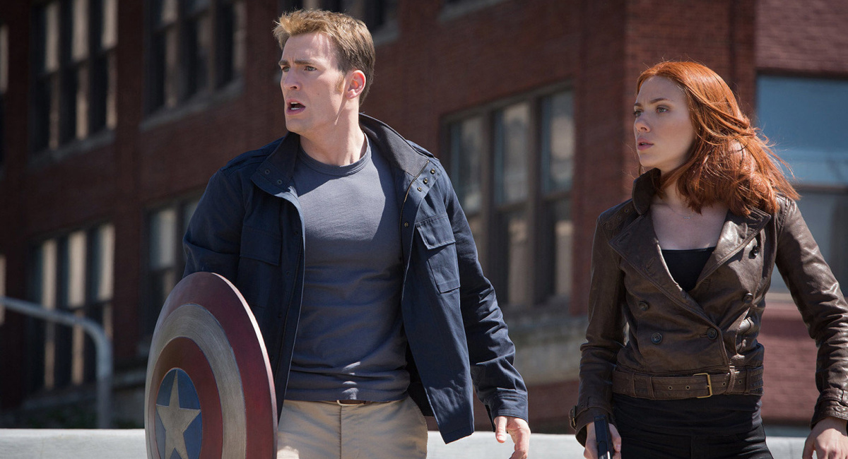 Chris Evans and Scarlett Johansson.