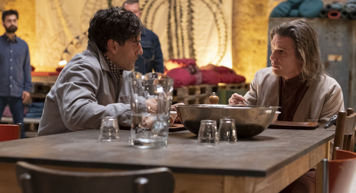 Oscar Isaac and Ethan Hawke in 'Moon Knight.'