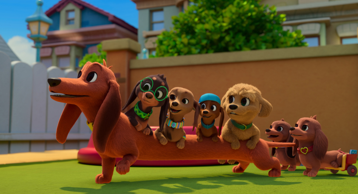 Pretzel and his pups