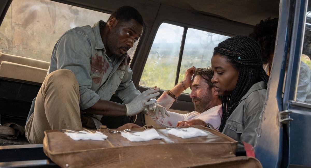 Idris Elba, Sharlto Copley, Leah Sava Jeffries, and Iyana Halley