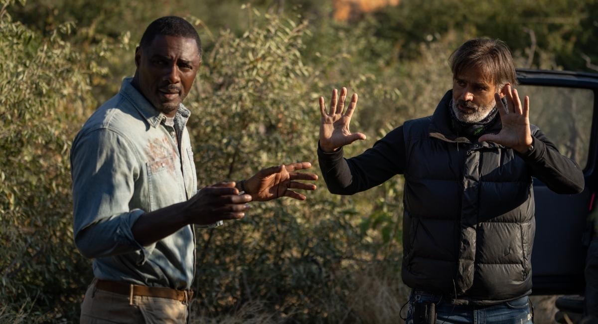 Idris Elba and Sharlto Copley in Universal Pictures' 'Beast.'