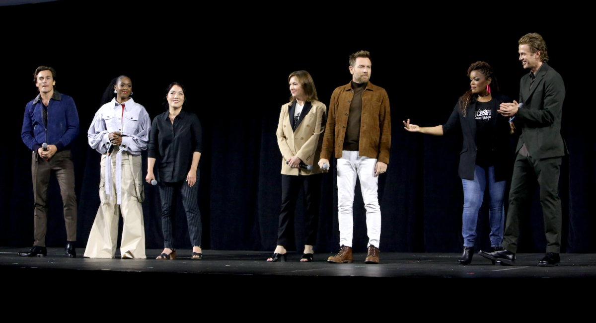 Rupert Friend, Moses Ingram, Deborah Chow, Kathleen Kennedy, President, Lucasfilm, Ewan McGregor, Yvette Nicole Brown, and Hayden Christensen