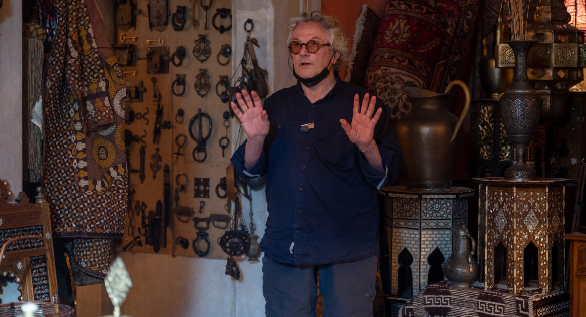 Director George Miler on the set of his film 'Three Thousand Years of Longing.'