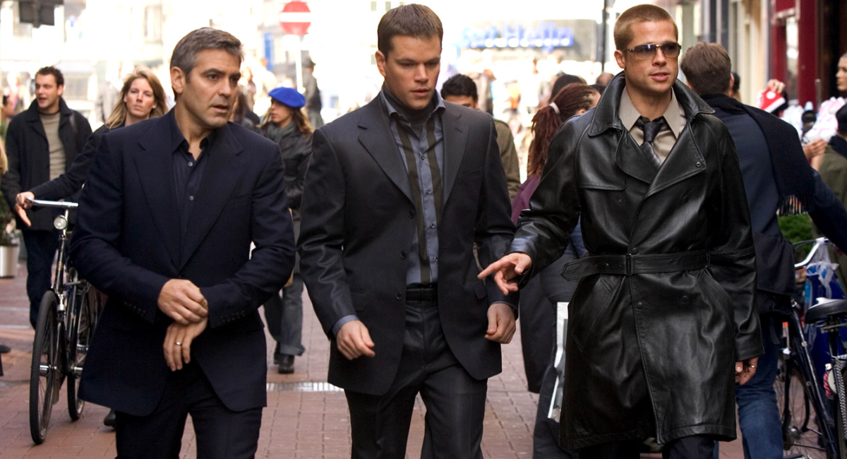 George Clooney, Matt Damon, and Brad Pitt in 'Ocean's Twelve.'