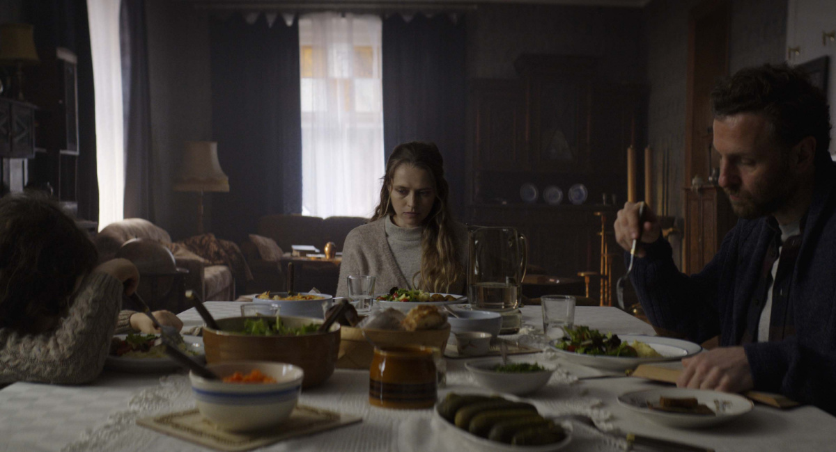 Tristan Ruggeri as Elliot, Steven Cree as Anthony, and Teresa Palmer as Rachel in 'The Twin.'