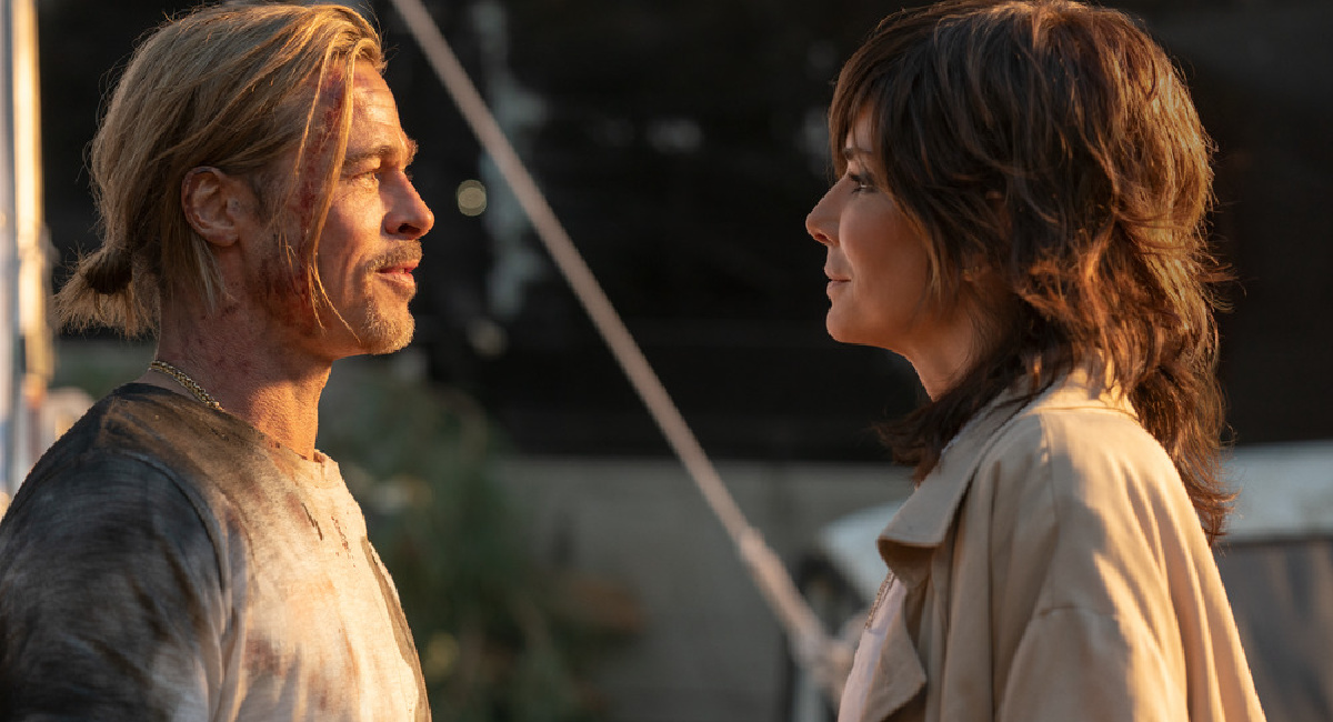 Brad Pitt and Sandra Bullock star in 'Bullet Train.'