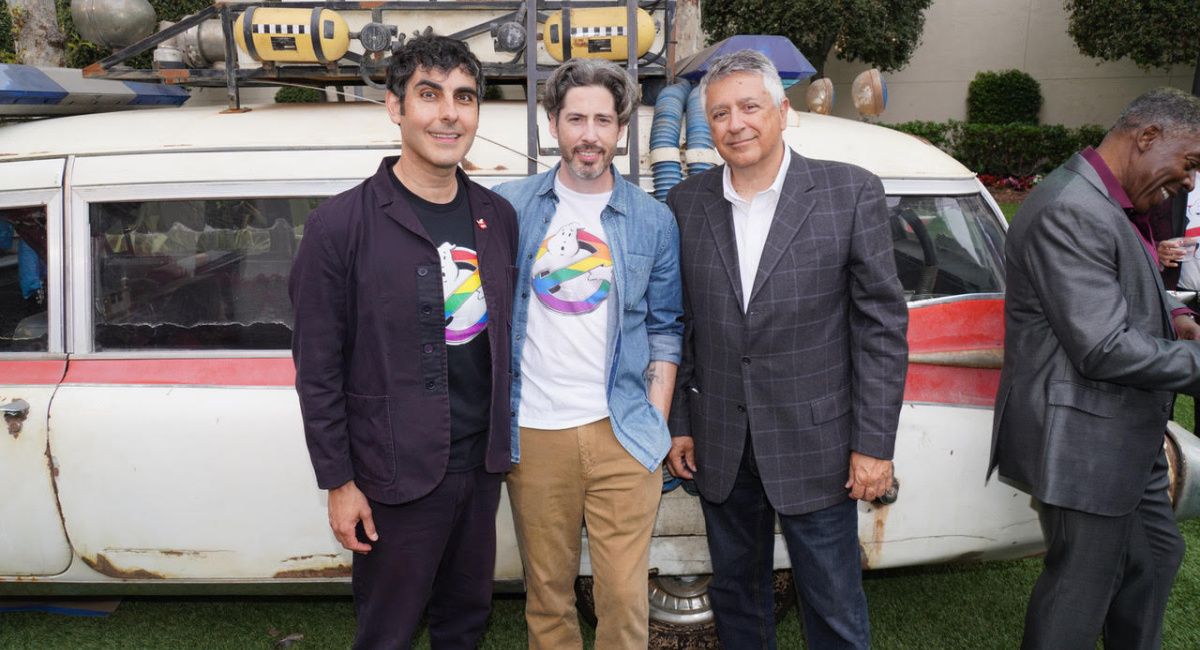 Gil Kenan, Director Jason Reitman and Chairman and CEO of Sony Pictures Entertainment Tony Vinciquerra