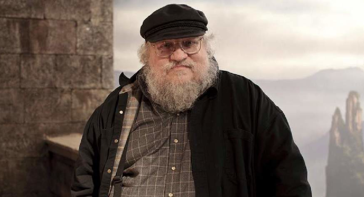 George R.R. Martin on the set of HBO's 'Game of Thrones.'