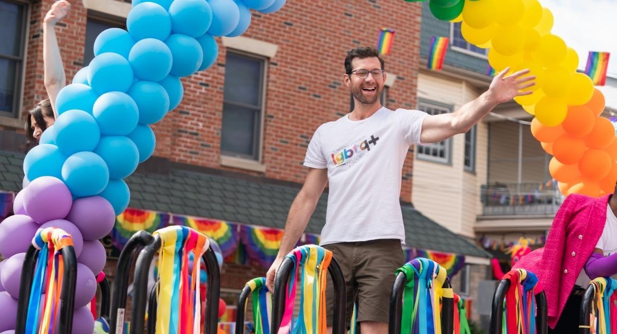 Billy Eichner on the set of 'Bros.'