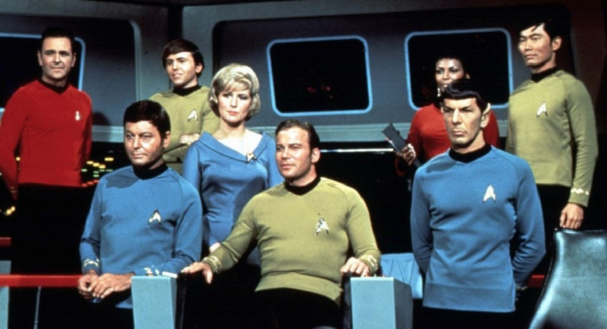 The cast of 'Star Trek: The Original Series' (1965 - 1969).
