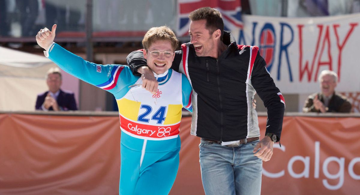 Taron Egerton and Hugh Jackman in 'Eddie the Eagle.'