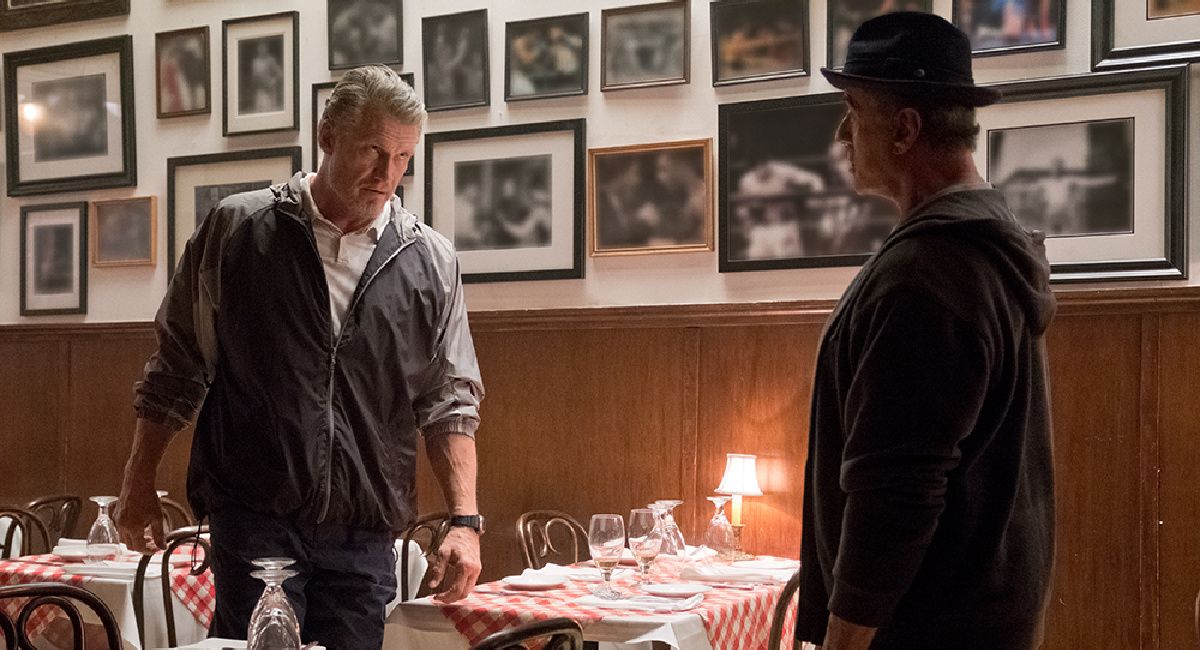 Dolph Lundgren stars as Ivan Drago and Sylvester Stallone as Rocky Balboa in 'Creed II,'