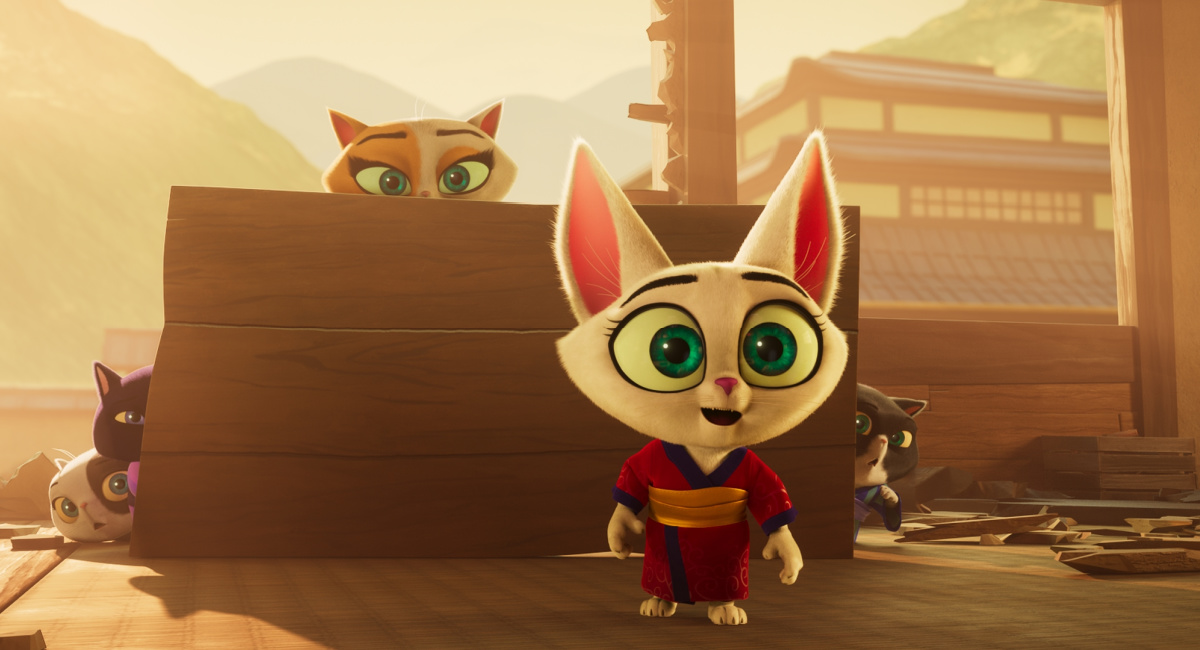 Kylie Kuioka as “Emiko” and Michelle Yeoh as “Yuki” in 'Paws of Fury: The Legend of Hank'