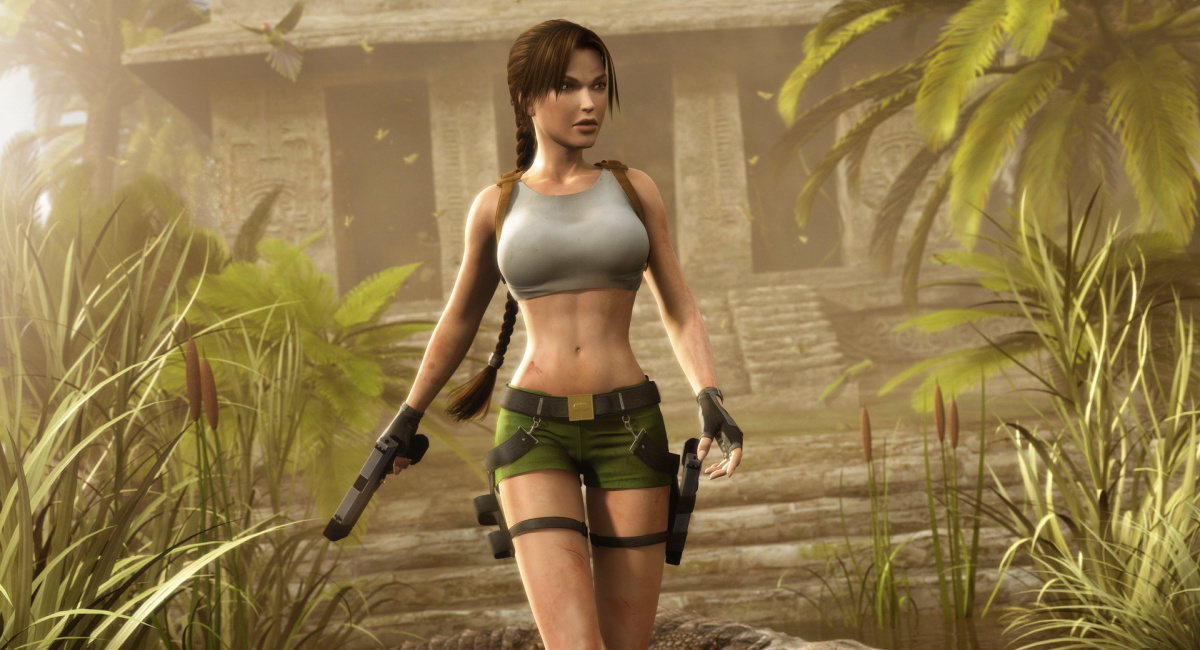 Lara Croft from the 'Tomb Raider' video game.
