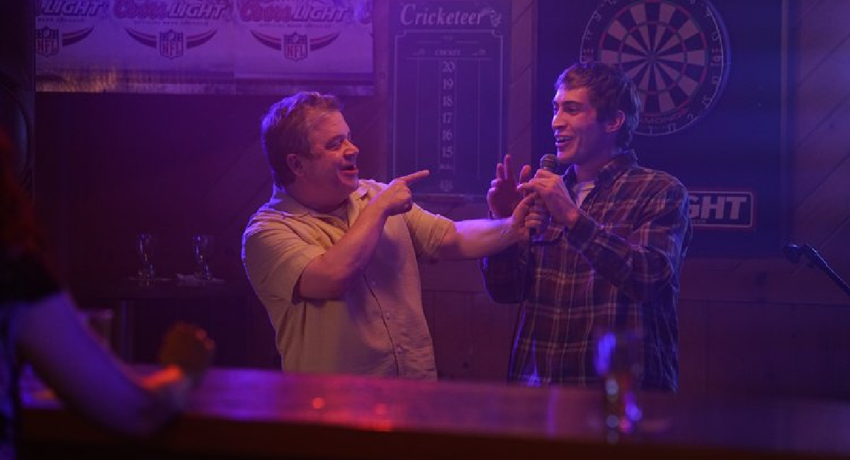 Patton Oswalt and James Morosini in "I Love My Dad,' a Magnolia Pictures release.