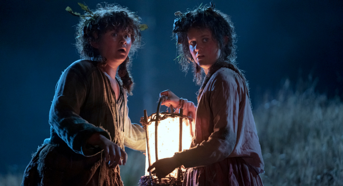 Megan Richards (Poppy Proudfellow), and Markella Kavenagh (Elanor ‘Nori’ Brandyfoot) in 'The Lord of the Rings: The Rings of Power.'
