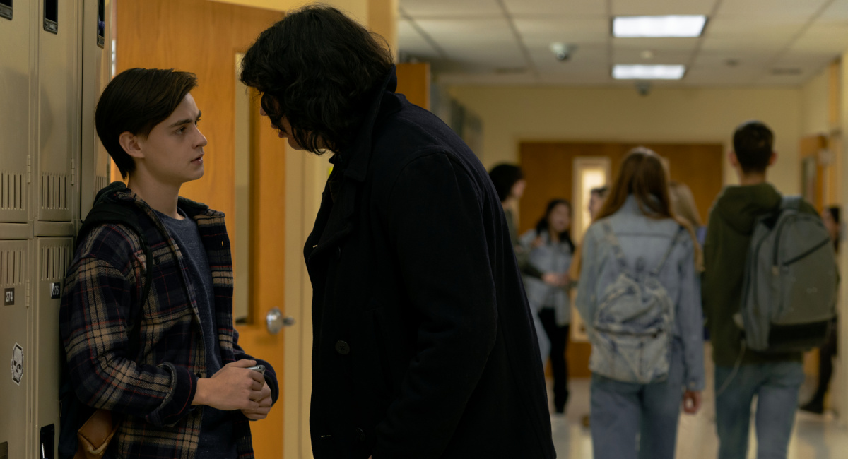 Jaeden Martell as Craig and Cyrus Arnold as Kenny Yankovich in 'Mr. Harrigan’s Phone.'