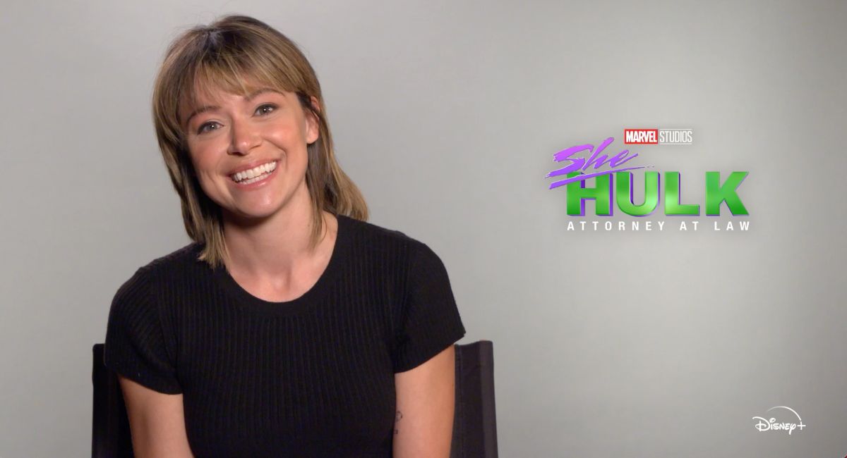 Tatiana Maslany in Disney+'s ‘She-Hulk: Attorney at Law.'