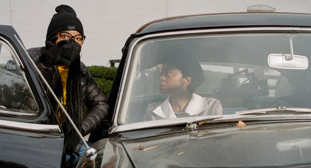 Director Chinonye Chukwu and actor Danielle Deadwyler on the set of TILL, released by Orion Pictures.