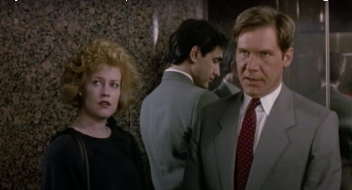 Melanie Griffith and Harrison Ford in 1988's 'Working Girl.'