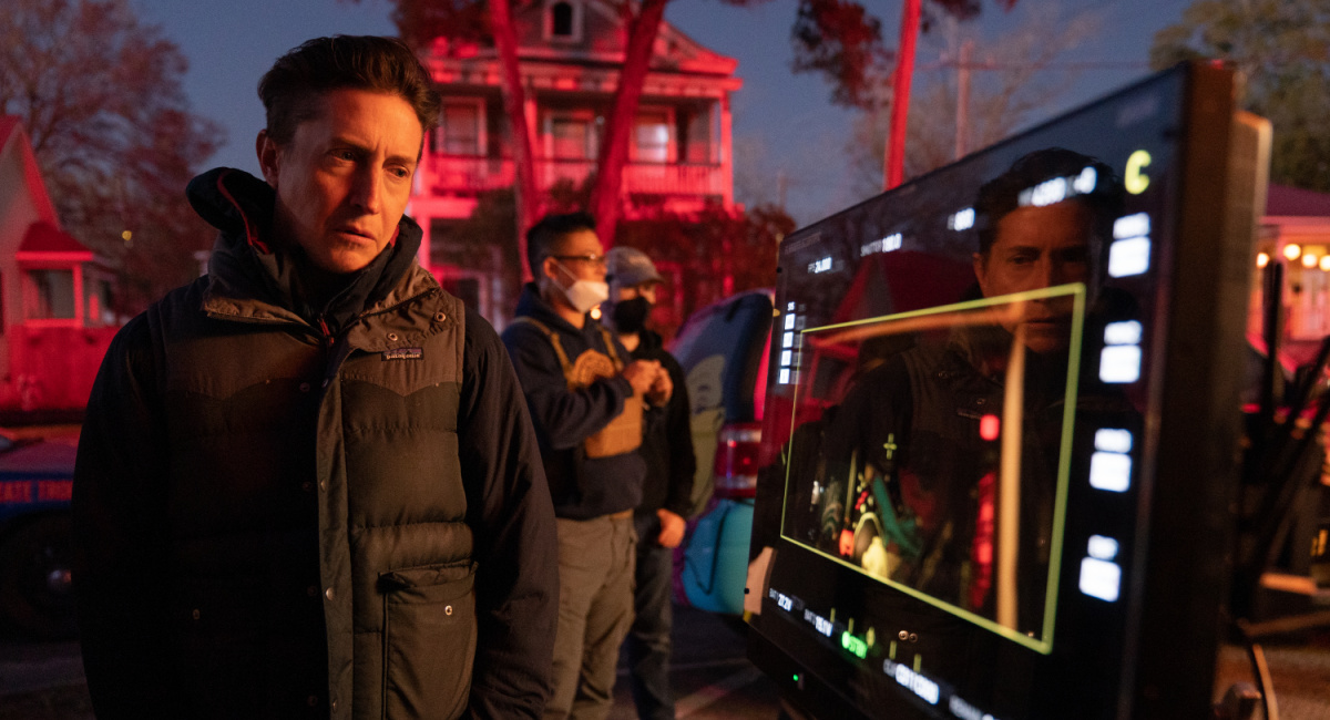 Director David Gordon Green on the set of 'Halloween Ends.'