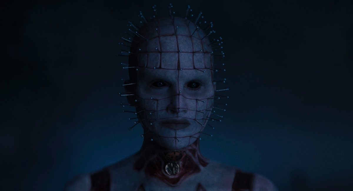 Jamie Clayton as Pinhead in 'Hellraiser,' which will premiere on Hulu beginning October 7, 2022.