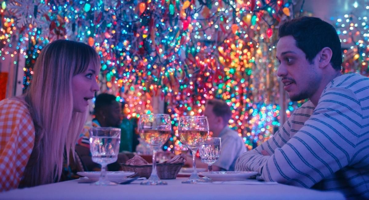 Kaley Cuoco as Sheila and Pete Davidson as Gary in Peacock's 'Meet Cute.'