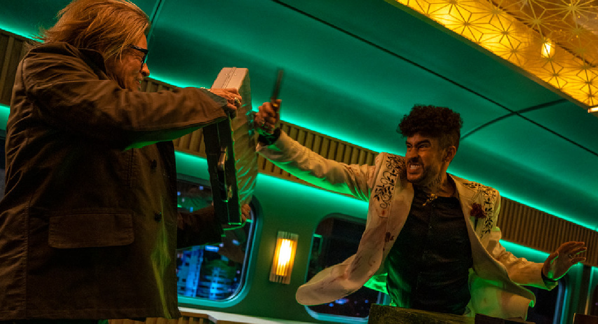 Brad Pitt and Bad Bunny star in 'Bullet Train.'
