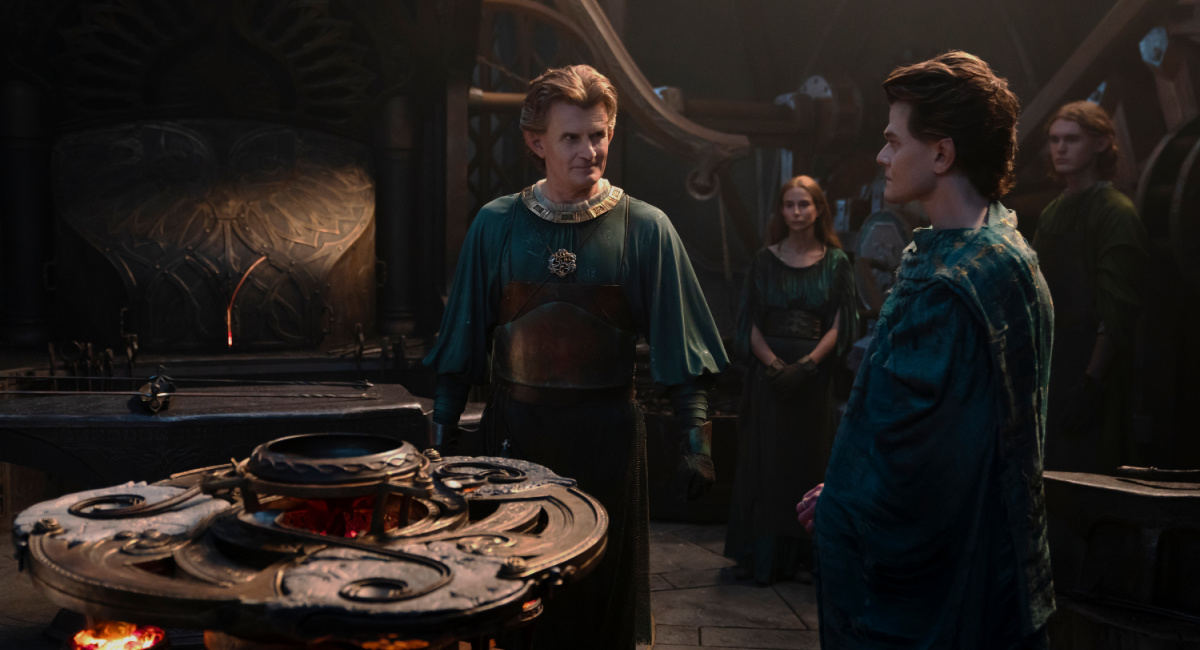 Charles Edwards (Celebrimbor), Robert Aramayo (Elrond) in Prime Video's 'The Lord of the Rings: The Rings of Power.'