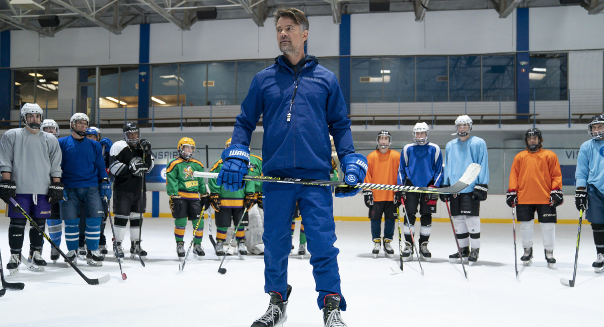 Josh Duhamel as Colin Cole in 'The Mighty Ducks: Game Changers’ Season 2.