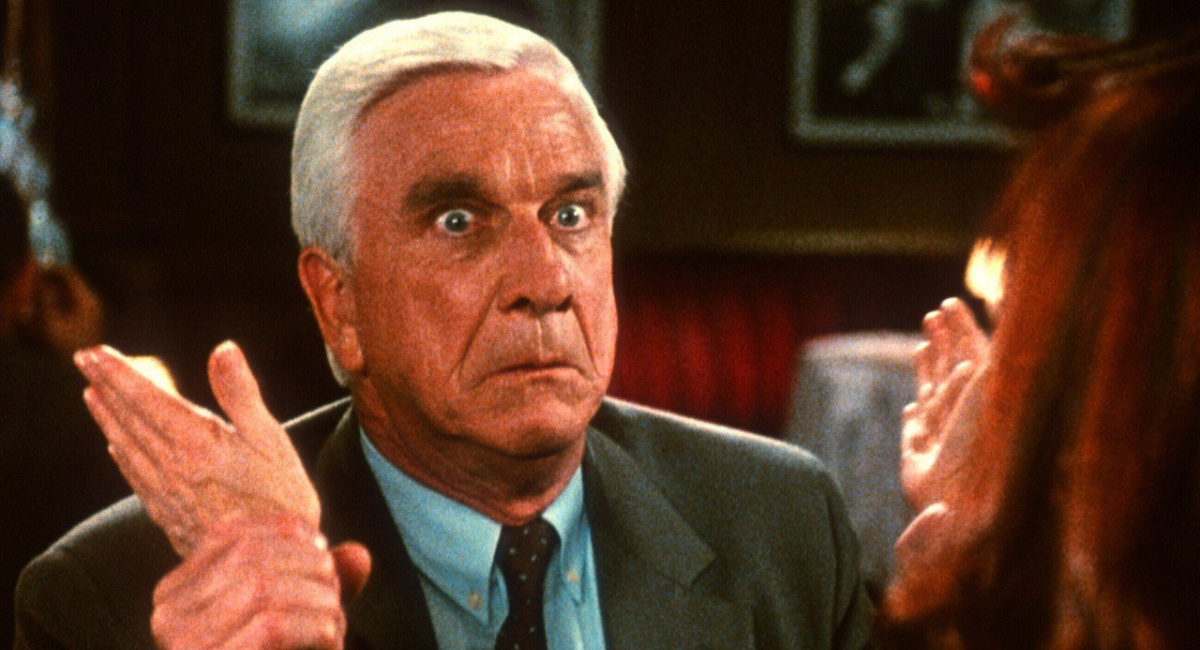 Leslie Nielsen as Lt. Frank Drebin in 1988's 'The Naked Gun: From the Files of Police Squad!'
