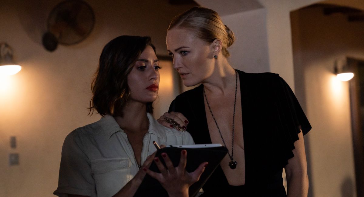 Ashley Reyes as Natalie and Malin Akerman as Beverly Rektor in the comedy/horror, 'Slayers,'