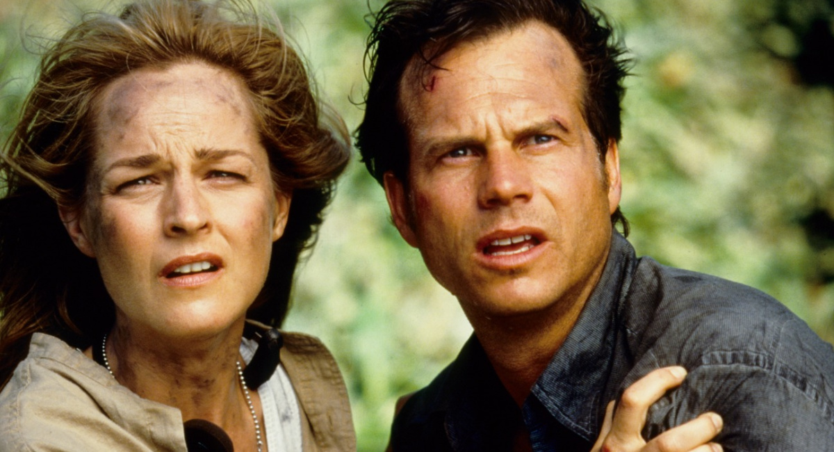 Helen Hunt as Dr. Joanne "Jo" Harding and Bill Paxton as Dr. William "Bill/The Extreme" Harding in 1996's 'Twister.'
