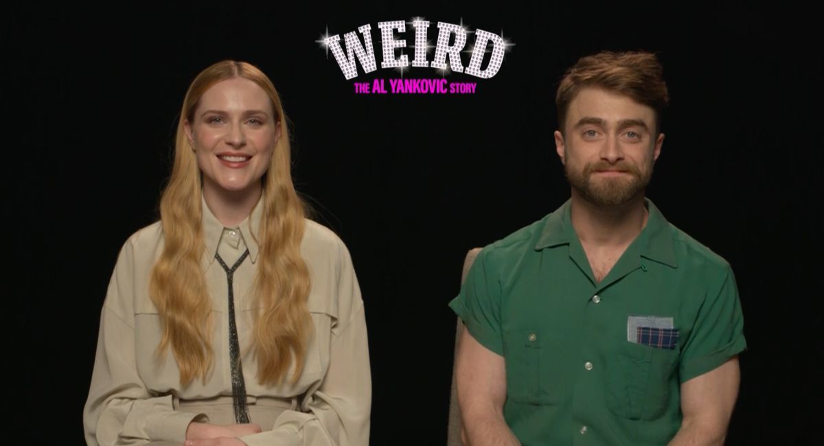 Evan Rachel Wood and Daniel Radcliffe star in The Roku Channel's 'Weird: The Al Yankovic Story.'