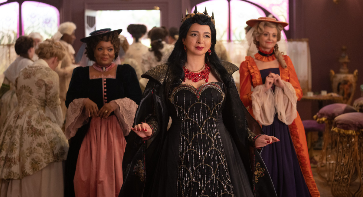 Yvette Nicole Brown as Rosaleen, Maya Rudolph as Malvina Monroe, Jayma Mays as Ruby in Disney's live-action 'Disenchanted,' exclusively on Disney+.