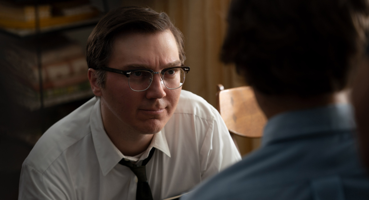(L to R) Burt Fabelman (Paul Dano) and Sammy Fabelman (Gabriel LaBelle, back to camera) in 'The Fabelmans,' co-written, produced and directed by Steven Spielberg.