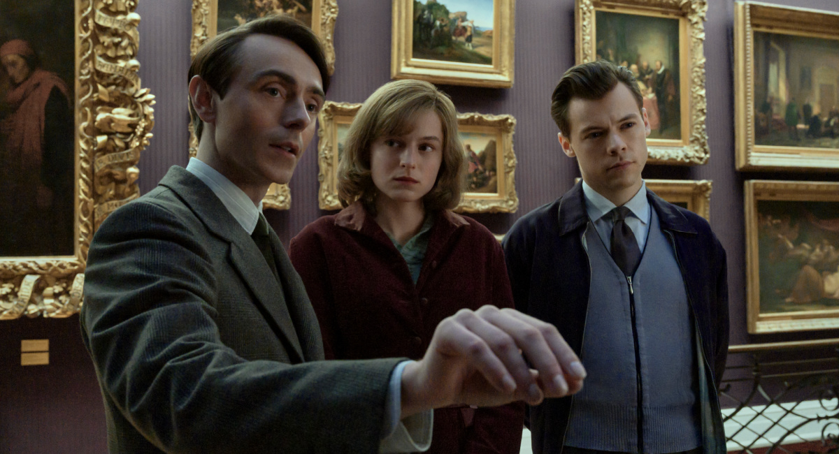 David Dawson, Emma Corrin, and Harry Styles star in 'My Policeman.'