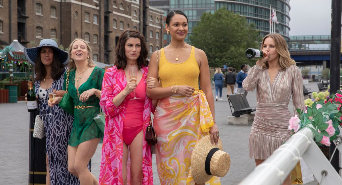 Cynthia Addai-Robinson and Kristen Bell star in Prime Video's 'The People We Hate at the Wedding.'