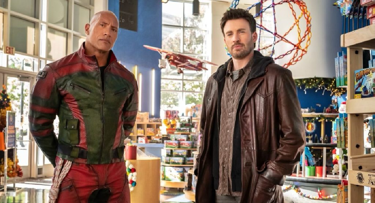 Dwayne Johnson and Chris Evans in Prime Video's 'Red One.'