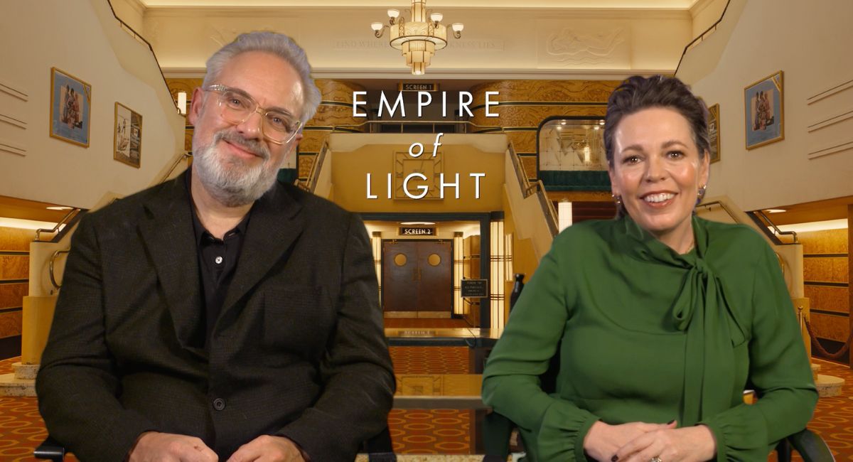Director Sam Mendes and Olivia Colman from 'Empire of the Light.'