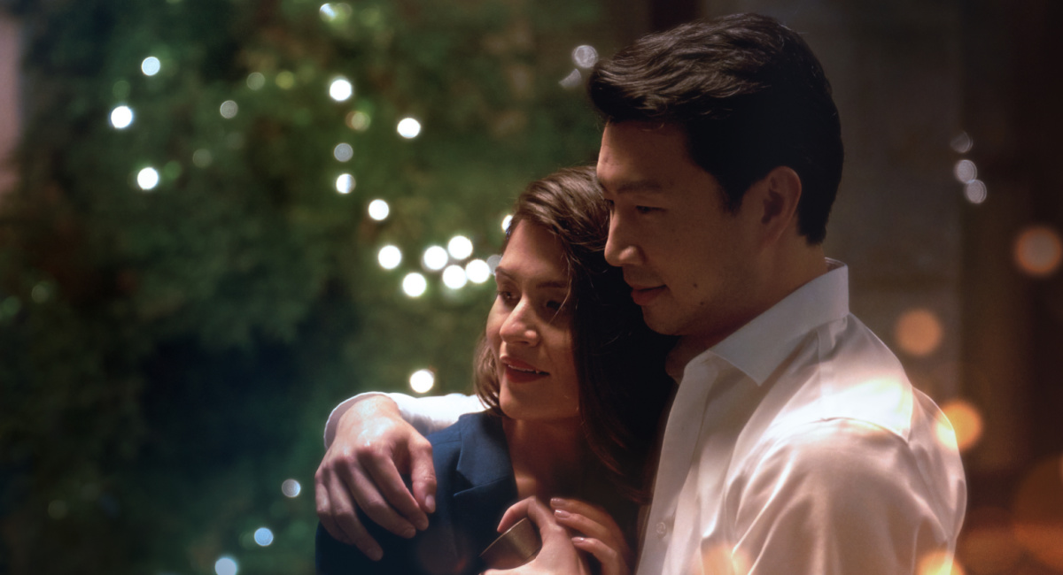 Phillipa Soo as Emma and Simu Liu as Sam in the romance, 'One True Loves,' The Avenue release.