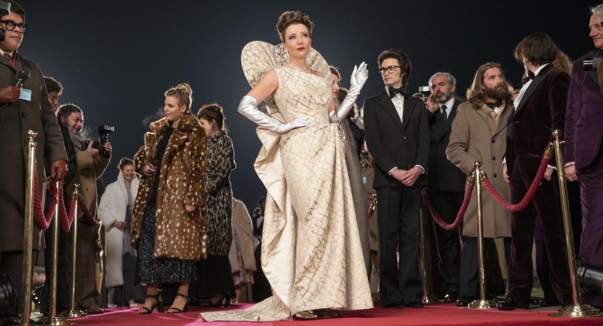 Emma Thompson as the Baroness and Andrew Leung as Jeffrey in Disney’s live-action 'Cruella.'