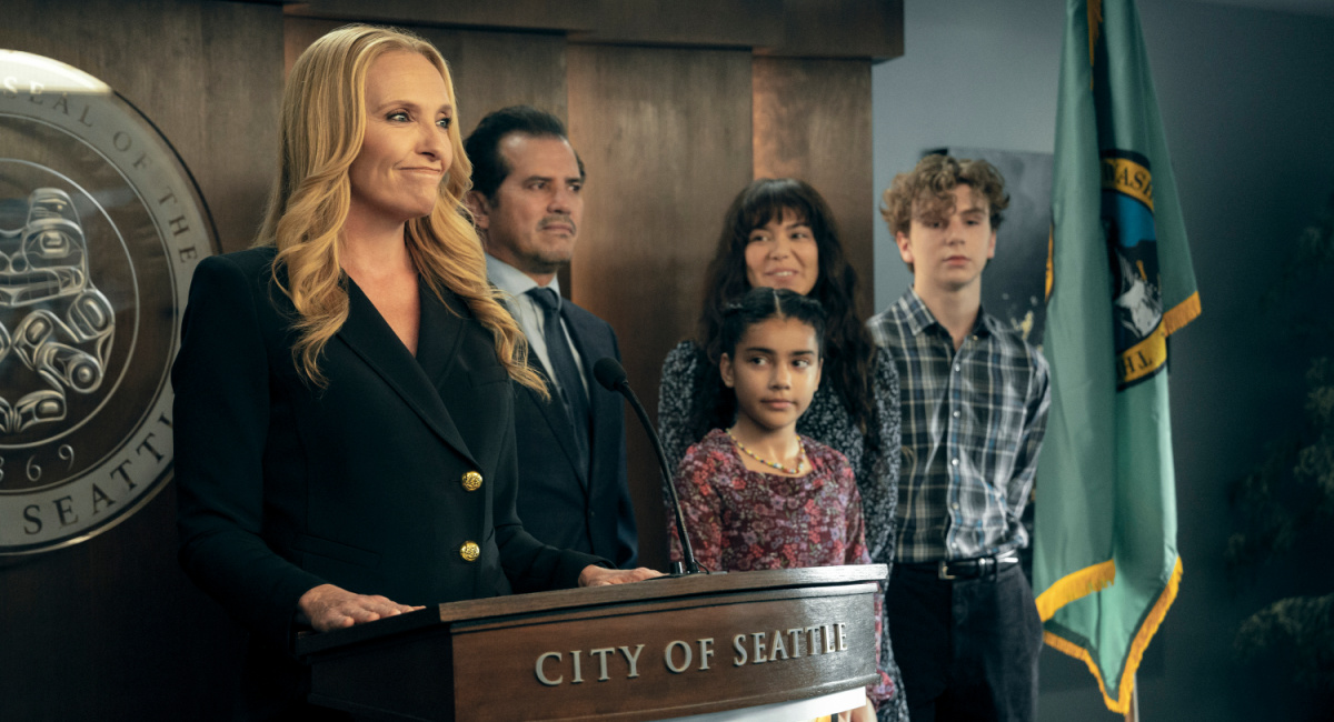 Toni Collette, John Leguizamo, and Auli'i Cravalho in Prime Video's 'The Power.'