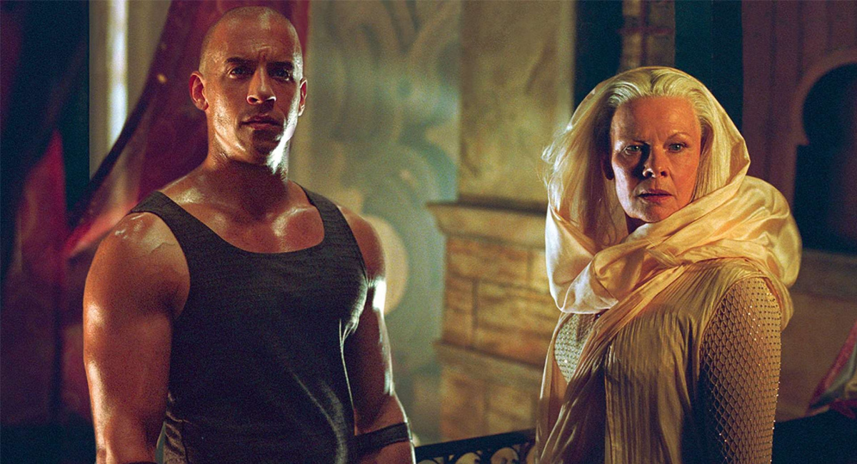 Vin Diesel and Judi Dench in 2004's 'The Chronicles of Riddick.'