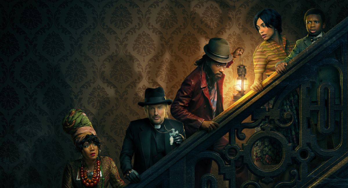 Tiffany Haddish, Owen Wilson, LaKeith Stanfield, Rosario Dawson, and Chase Dillon star in director Justin Simien's 'Haunted Mansion.'