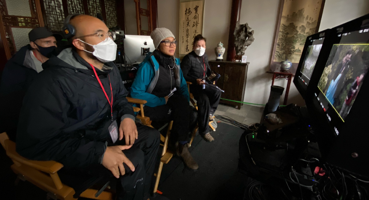 Director Adele Lim on the set of 'Joy Ride.'