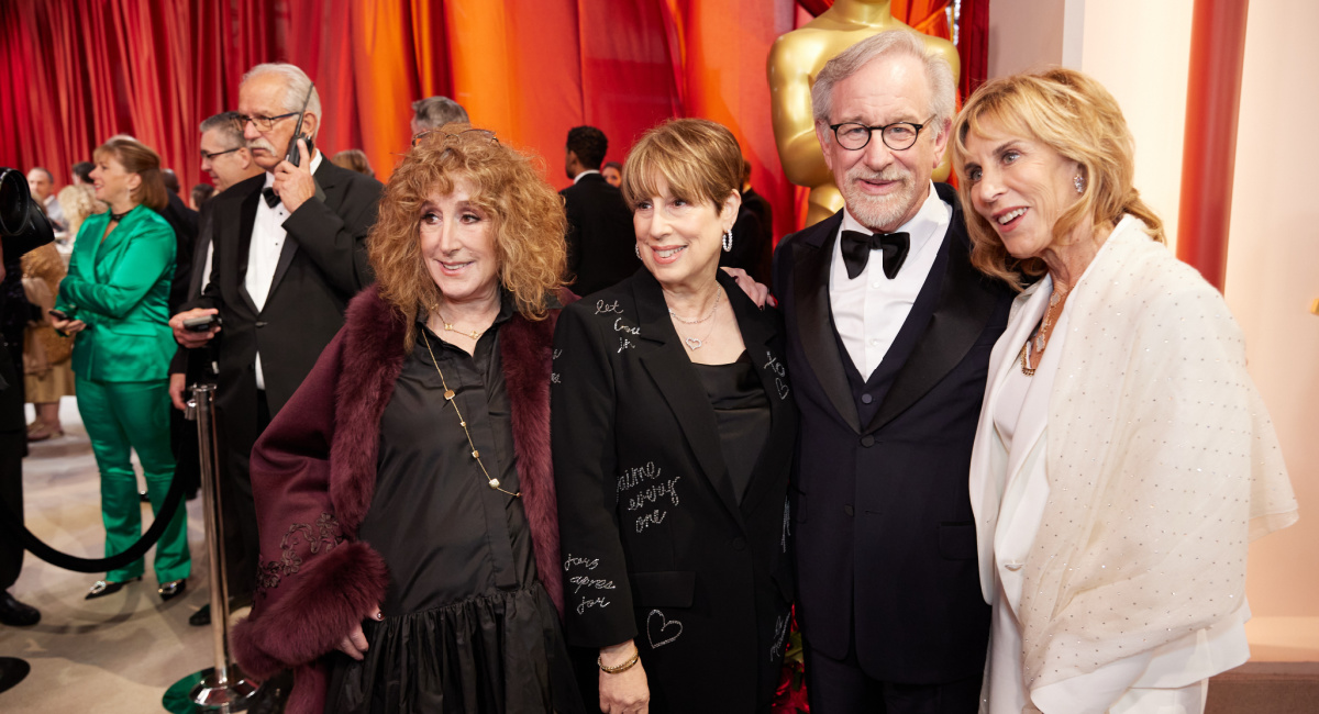 Oscar® nominee Steven Spielberg arrives with guests on the red carpet of The 95th Oscars® at the Dolby® Theatre at Ovation Hollywood on Sunday, March 12, 2023.