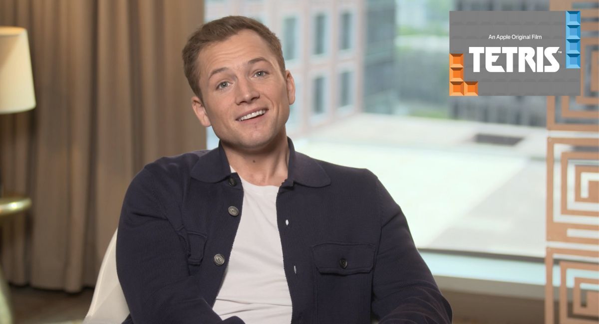 Taron Egerton stars in 'Tetris,' premiering March 31, 2023 on Apple TV+.