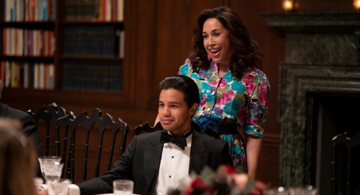 Carlos Valdes and Andrea Burns in Hulu's 'Up Here.'