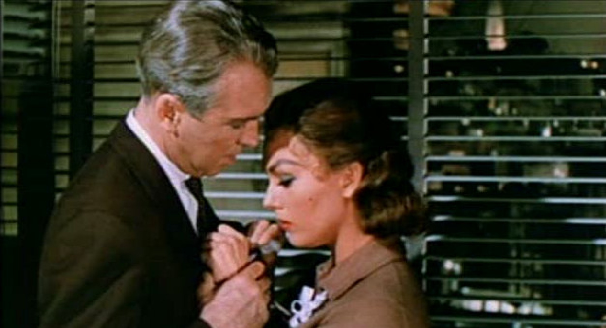 James Stewart and Kim Novak in Alfred Hitchcock's 'Vertigo.'